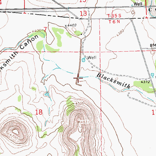 Topographic Map of Tucker Dam, OK
