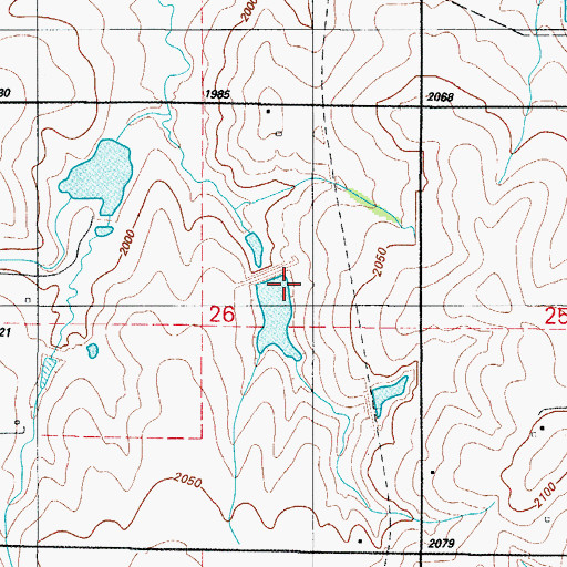 Topographic Map of Whiteshield Creek Site 4 Reservoir, OK