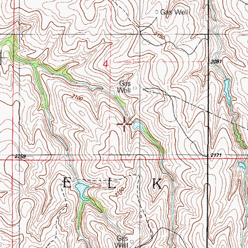 Topographic Map of Sandstone Creek Site 108 Dam, OK