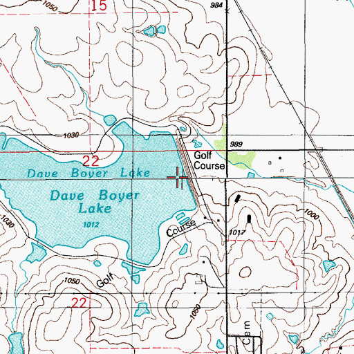 Topographic Map of Walters Dam, OK