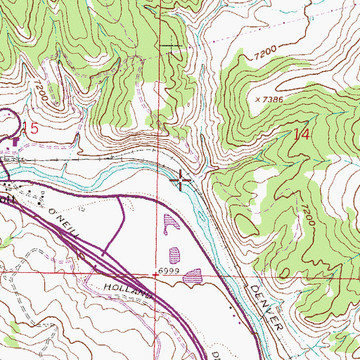 Topographic Map of Ute Creek, CO