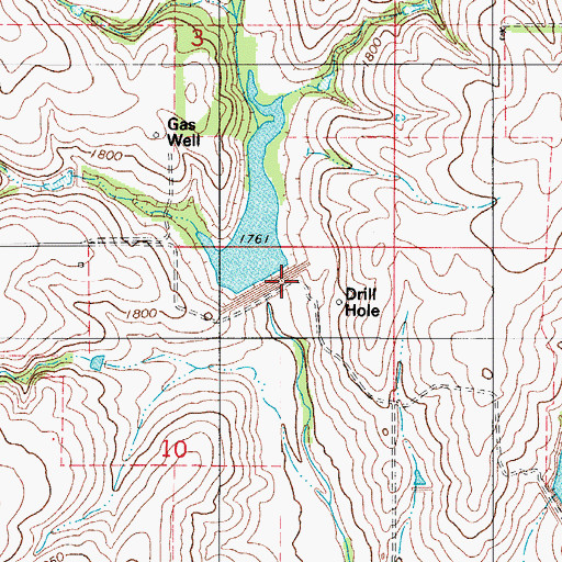 Topographic Map of Barnitz Creek Site 17 Dam, OK