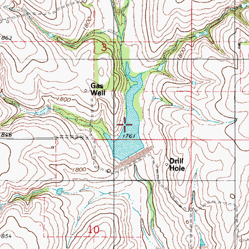 Topographic Map of Barnitz Creek Site 17 Reservoir, OK