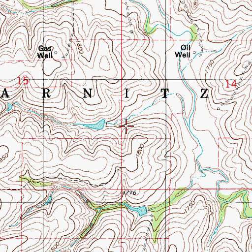 Topographic Map of Barnitz Creek Site 18 Dam, OK