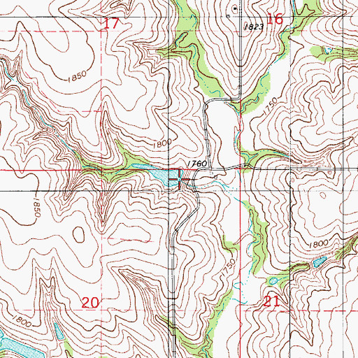 Topographic Map of Barnitz Creek Site 19 Dam, OK