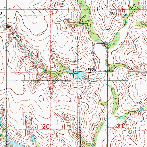 Topographic Map of Barnitz Creek Site 19 Reservoir, OK