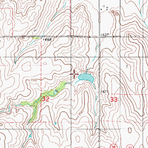 Topographic Map of Barnitz Creek Site 55 Dam, OK