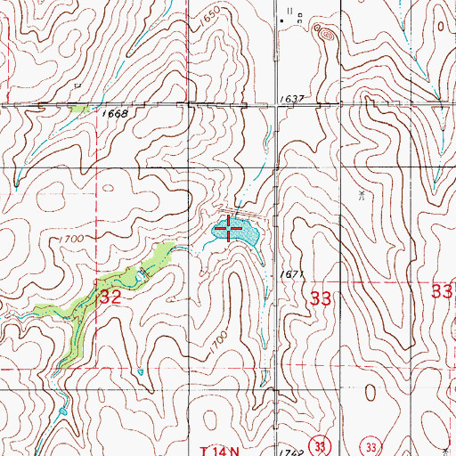 Topographic Map of Barnitz Creek Site 55 Reservoir, OK