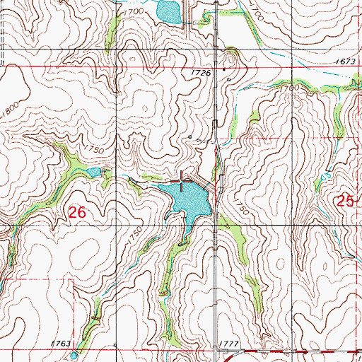 Topographic Map of Barnitz Creek Site 53 Dam, OK