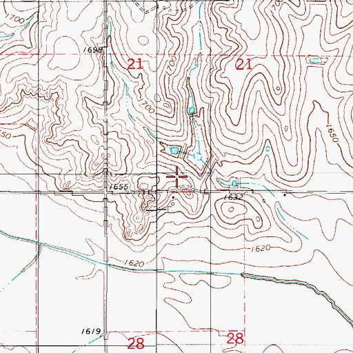 Topographic Map of Barnitz Creek Site 52 Dam, OK