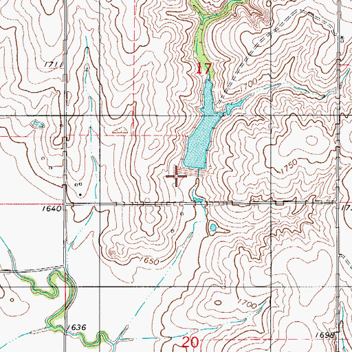 Topographic Map of Barnitz Creek Site 50 Dam, OK