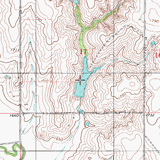 Topographic Map of Barnitz Creek Site 50 Reservoir, OK