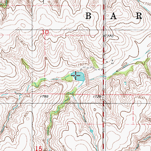 Topographic Map of Barnitz Creek Site 48 Reservoir, OK