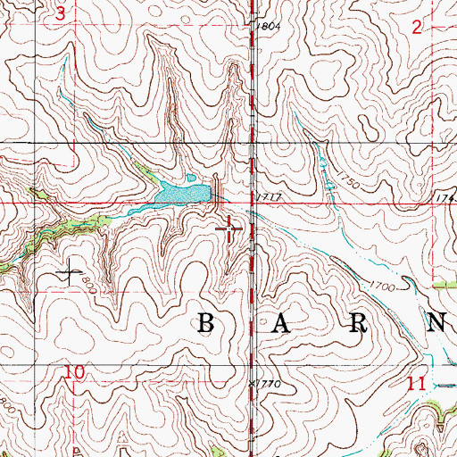 Topographic Map of Barnitz Creek Site 45 Dam, OK