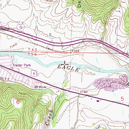 Topographic Map of Lake Creek, CO