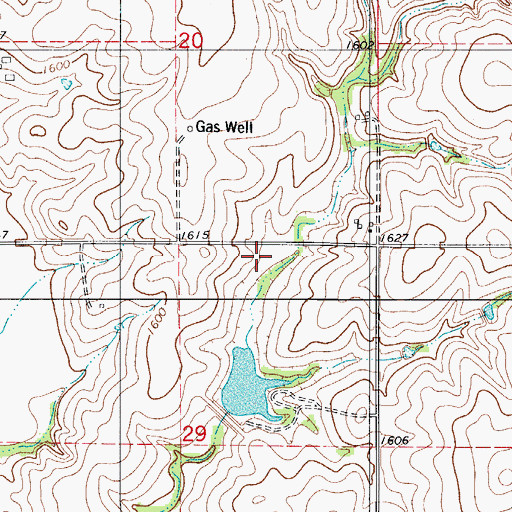 Topographic Map of Barnitz Creek Site 66 Reservoir, OK