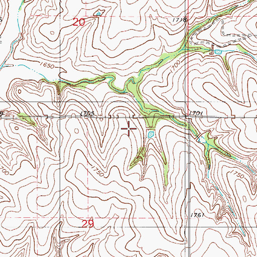 Topographic Map of Barnitz Creek Site 68 Dam, OK