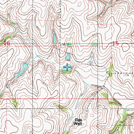 Topographic Map of Barnitz Creek Site 40 Dam, OK