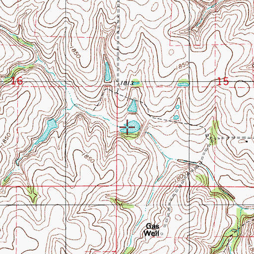 Topographic Map of Barnitz Creek Site 40 Reservoir, OK