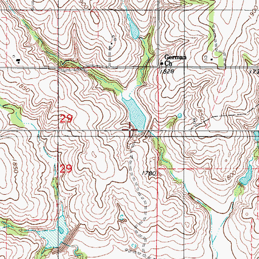 Topographic Map of Barnitz Creek Site 39 Dam, OK