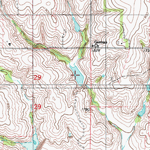 Topographic Map of Barnitz Creek Site 39 Reservoir, OK