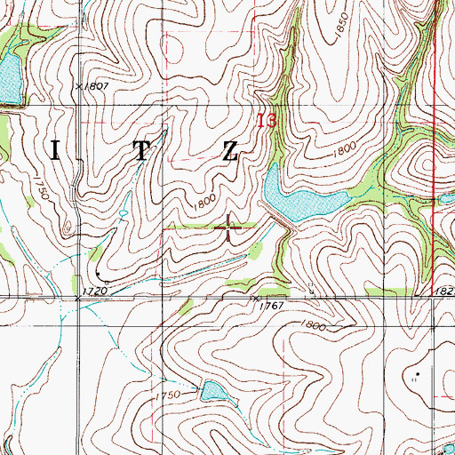 Topographic Map of Barnitz Creek Site 38 Dam, OK