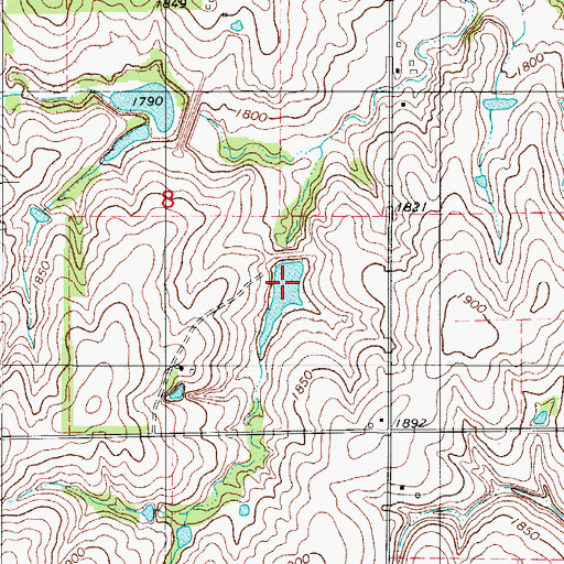 Topographic Map of Barnitz Creek Site 36 Dam, OK