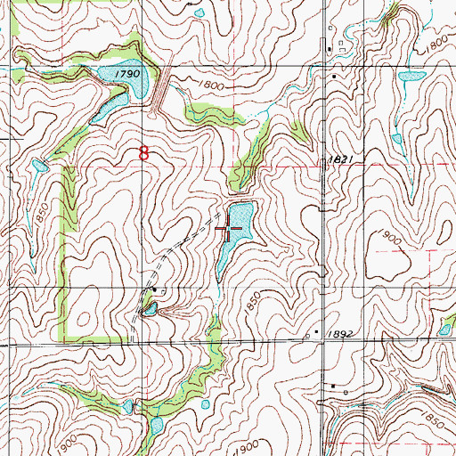 Topographic Map of Barnitz Creek Site 36 Reservoir, OK