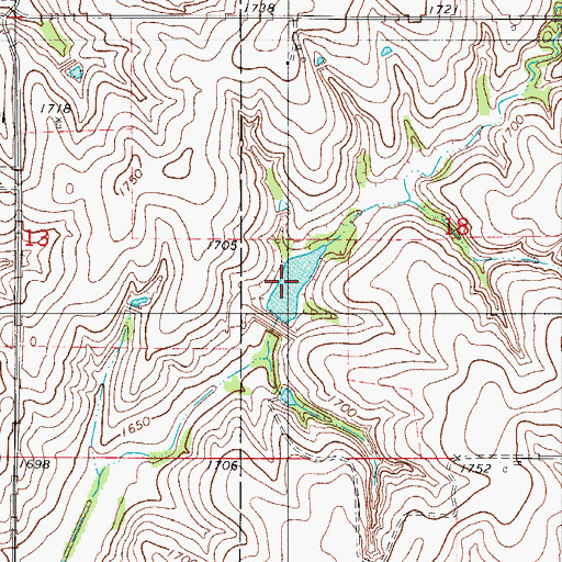 Topographic Map of Barnitz Creek Site 34 Reservoir, OK