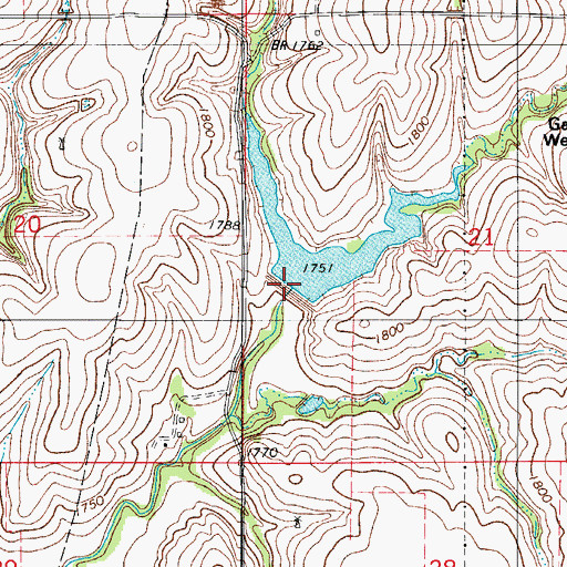 Topographic Map of Barnitz Creek Site 31 Dam, OK