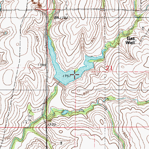 Topographic Map of Barnitz Creek Site 31 Reservoir, OK