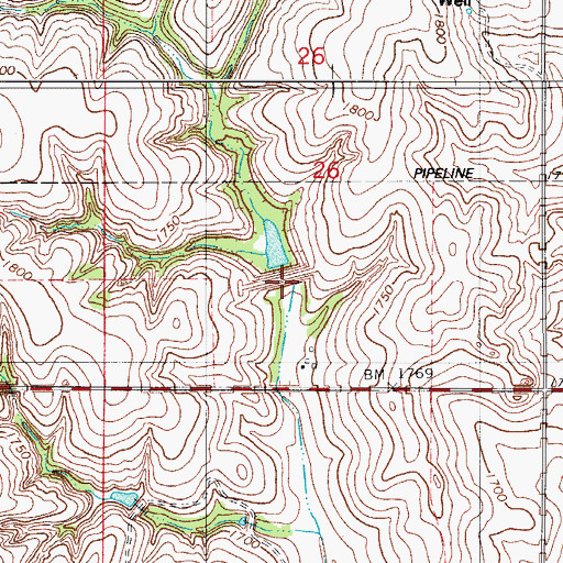 Topographic Map of Barnitz Creek Site 29 Dam, OK