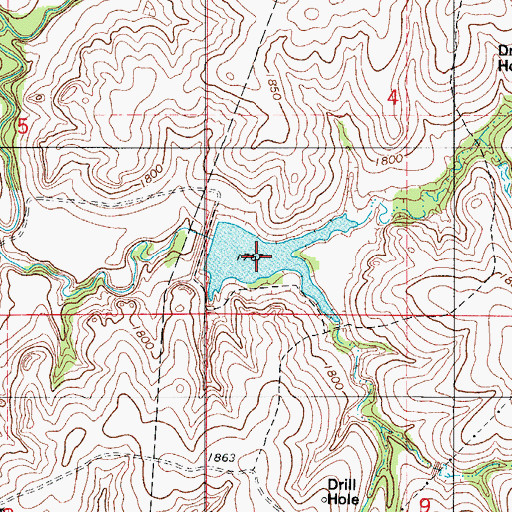 Topographic Map of Barnitz Creek Site 28 Reservoir, OK