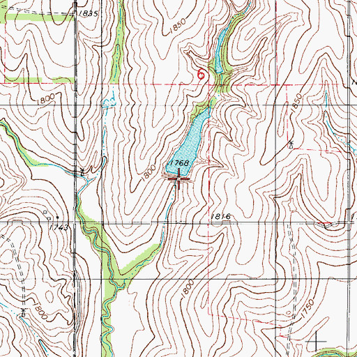 Topographic Map of Barnitz Creek Site 27 Dam, OK