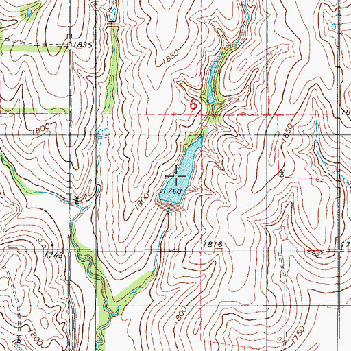 Topographic Map of Barnitz Creek Site 27 Reservoir, OK