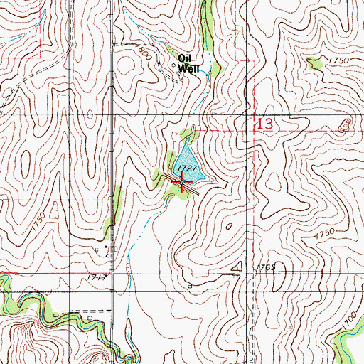 Topographic Map of Barnitz Creek Site 25 Dam, OK
