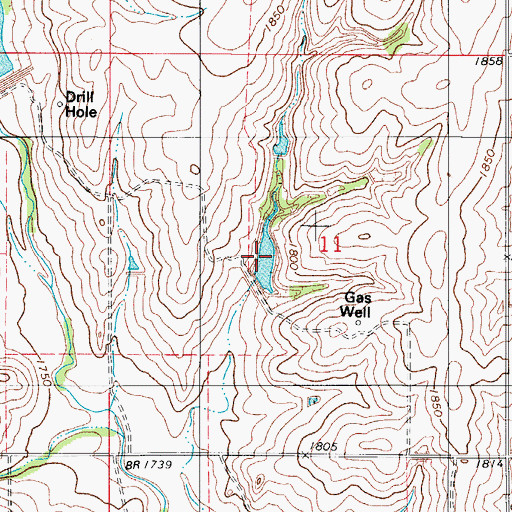 Topographic Map of Barnitz Creek Site 24 Reservoir, OK