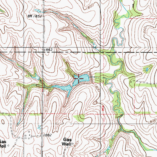 Topographic Map of Barnitz Creek Site 23 Reservoir, OK