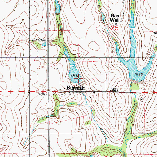 Topographic Map of Barnitz Creek Site 11 Dam, OK