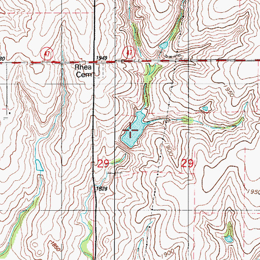 Topographic Map of Barnitz Creek Site 7 Reservoir, OK