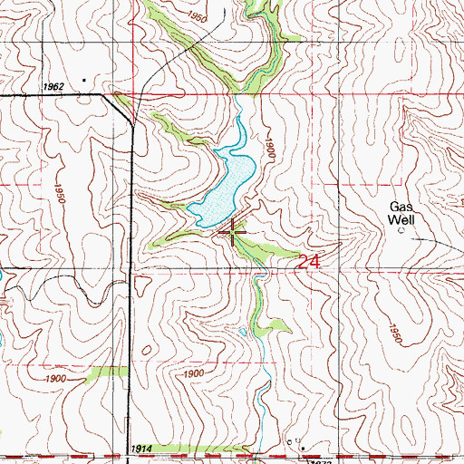 Topographic Map of Barnitz Creek Site 3 Dam, OK