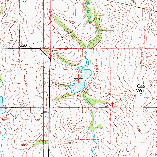 Topographic Map of Barnitz Creek Site 3 Reservoir, OK