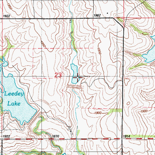 Topographic Map of Barnitz Creek Site 2 Dam, OK