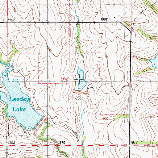 Topographic Map of Barnitz Creek Site 2 Reservoir, OK