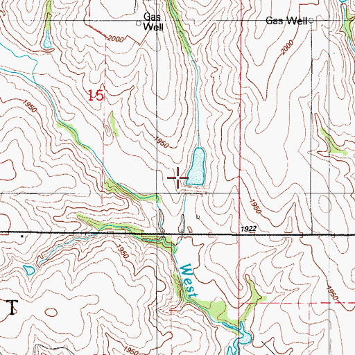 Topographic Map of Barnitz Creek Site 14 Dam, OK