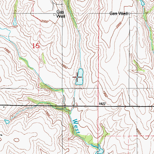 Topographic Map of Barnitz Creek Site 1a Reservoir, OK