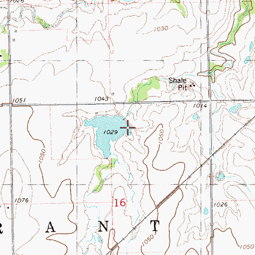 Topographic Map of Upper Red Rock Creek Site 45 Dam, OK
