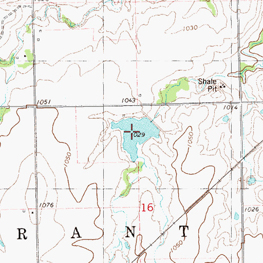 Topographic Map of Upper Red Rock Creek Site 45 Reservoir, OK