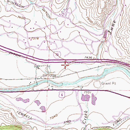 Topographic Map of Howard Ditch, CO