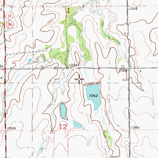 Topographic Map of Upper Red Rock Creek Site 41 Dam, OK